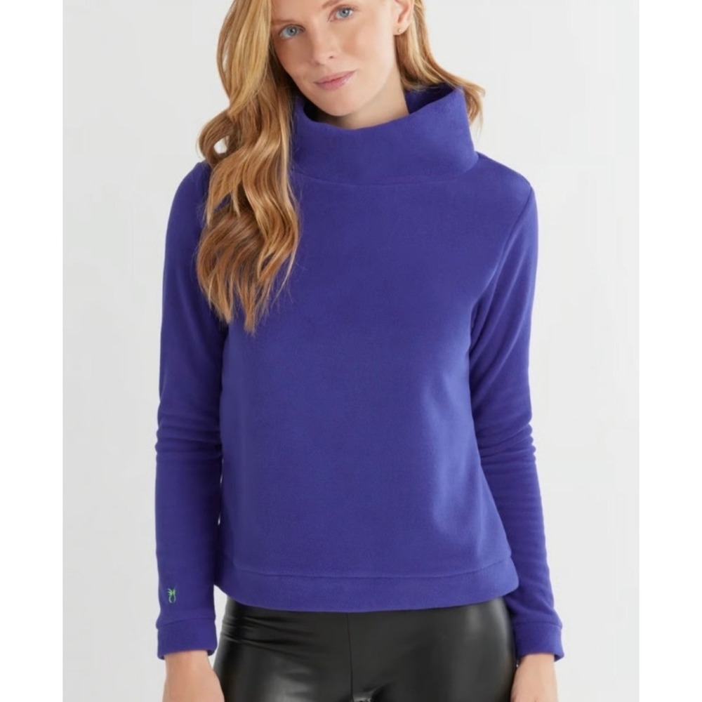 Dudley Stephens Park Slope Fleece Pullover Cowl Neck Purple Size Medium